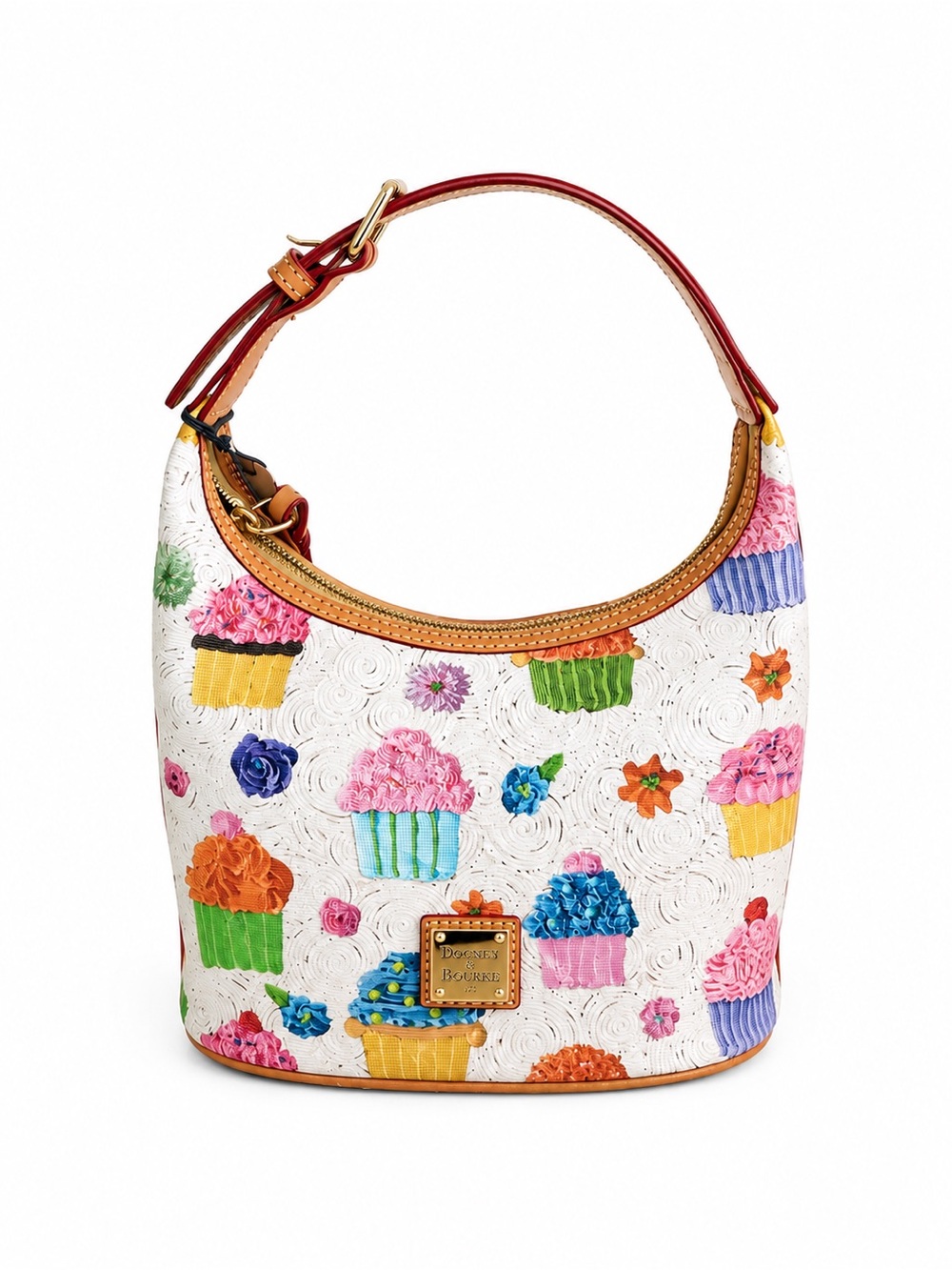 Dooney & Bourke Cupcake Print Leather Hobo Bag Limited Edition Novelty purse - Picture 2 of 16